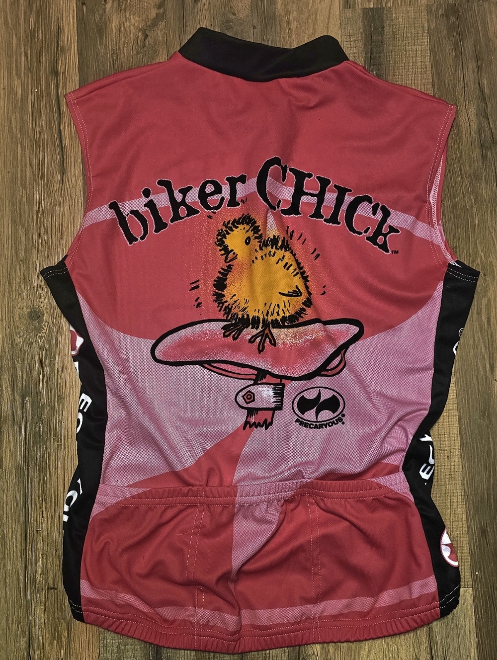 Precaryous What Life Is Cycling Biker Chick Top Size XL - Picture 3 of 6